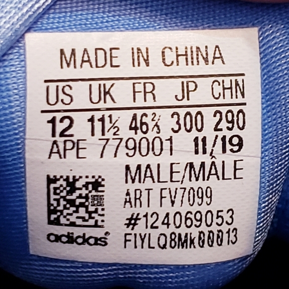 🆕️ Adidas Crazy BYW X 2.0 UNC Blue Sz 12 - Picture 11 of 12